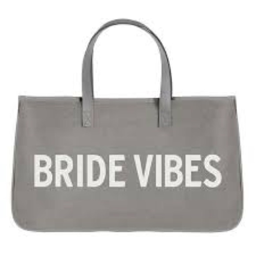 Grey Canvas Tote - Bride Vibes
